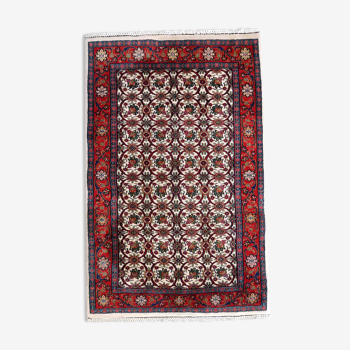 Vintage Indian Mahal handmade carpet 78cm x 125cm 1970s