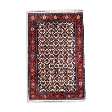 Vintage Indian Mahal handmade carpet 78cm x 125cm 1970s