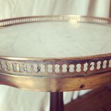 Louis XVI style marble and brass side table