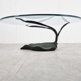 Sculptural leaf coffee table, 1970s