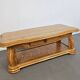 French solid oak coffee table 1970s