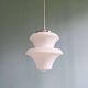 Art Deco pendant light in white opaline, 1920-30
