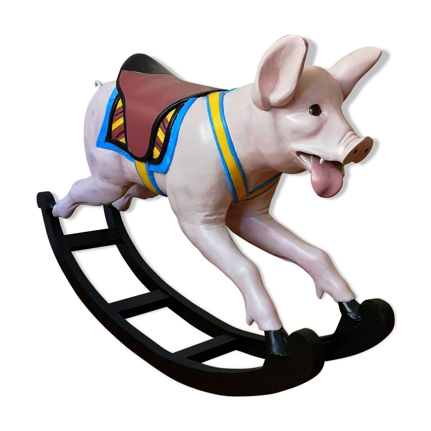 Cochon de manège en bois