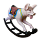 Cochon de manège en bois