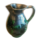 Large pitcher decanter in vintage terracotta ceramic 60s signed Buxo
