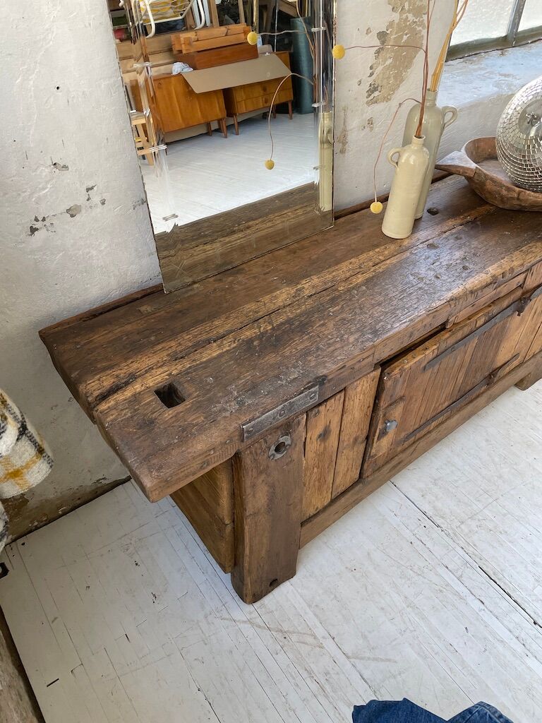 Established former brutalist console oak pine