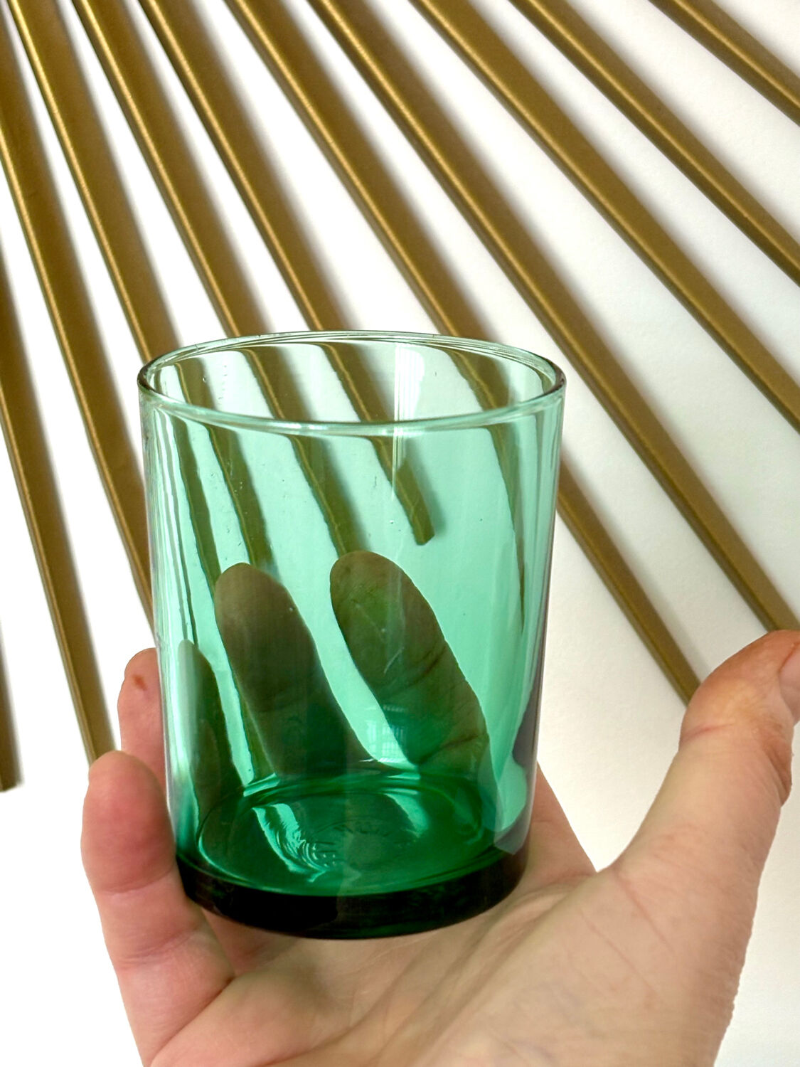 Set of 4 vintage green glasses