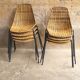 Chaises Basket en Osier par Gian Franco Legler, 1950s
