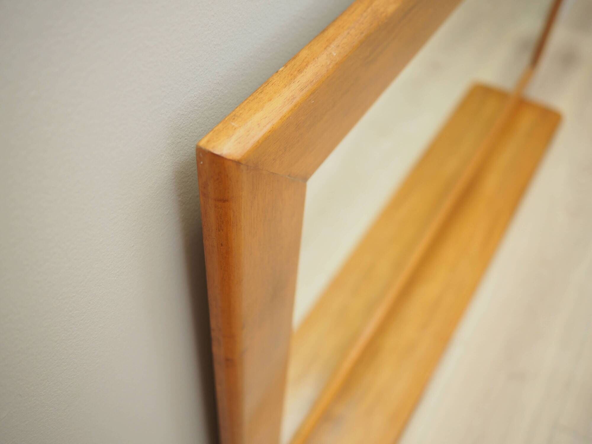 Mirror in mahogany frame, Italian design, 1970s, production: Italy