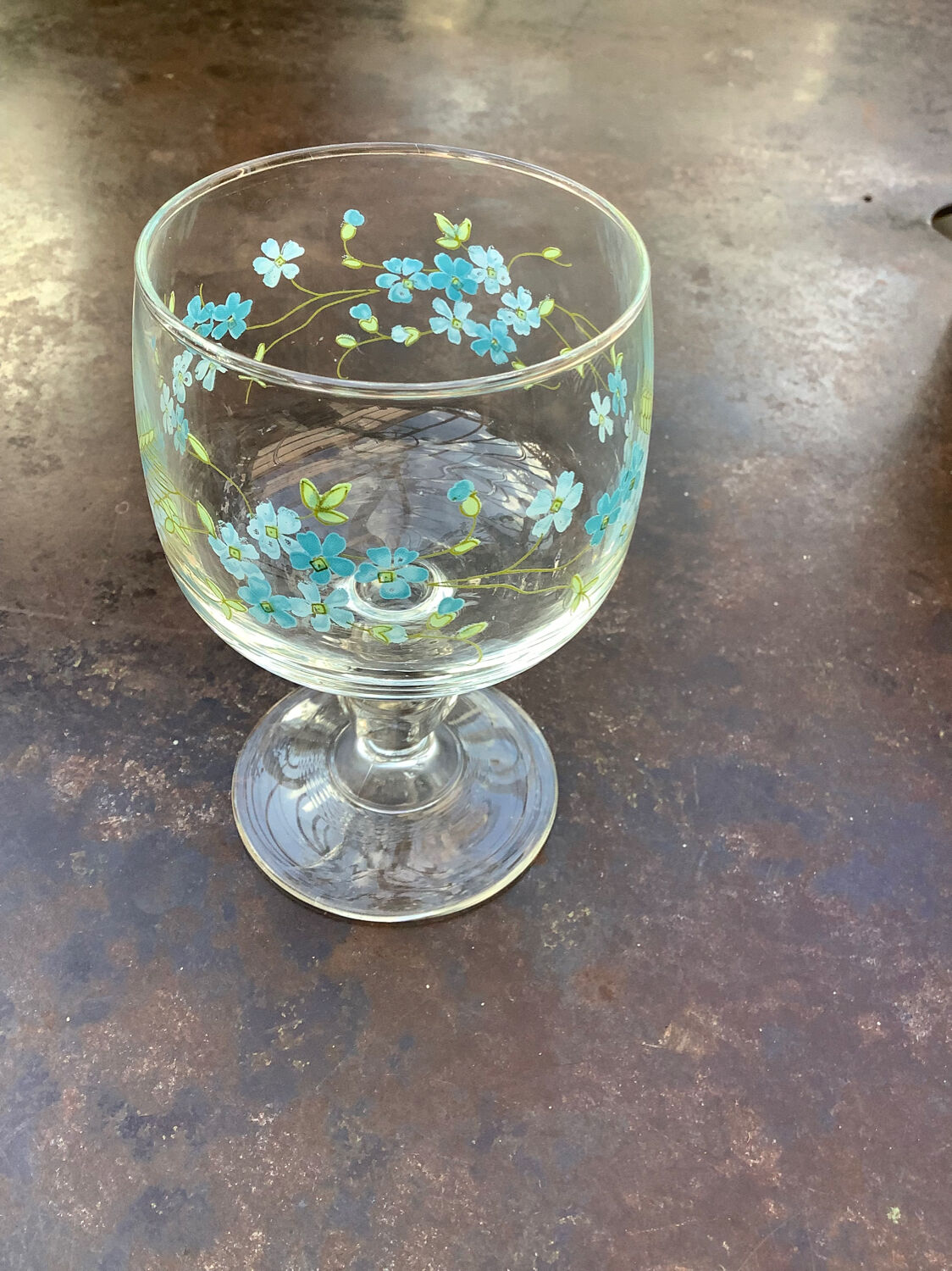 Forget-me-not stemware 1970