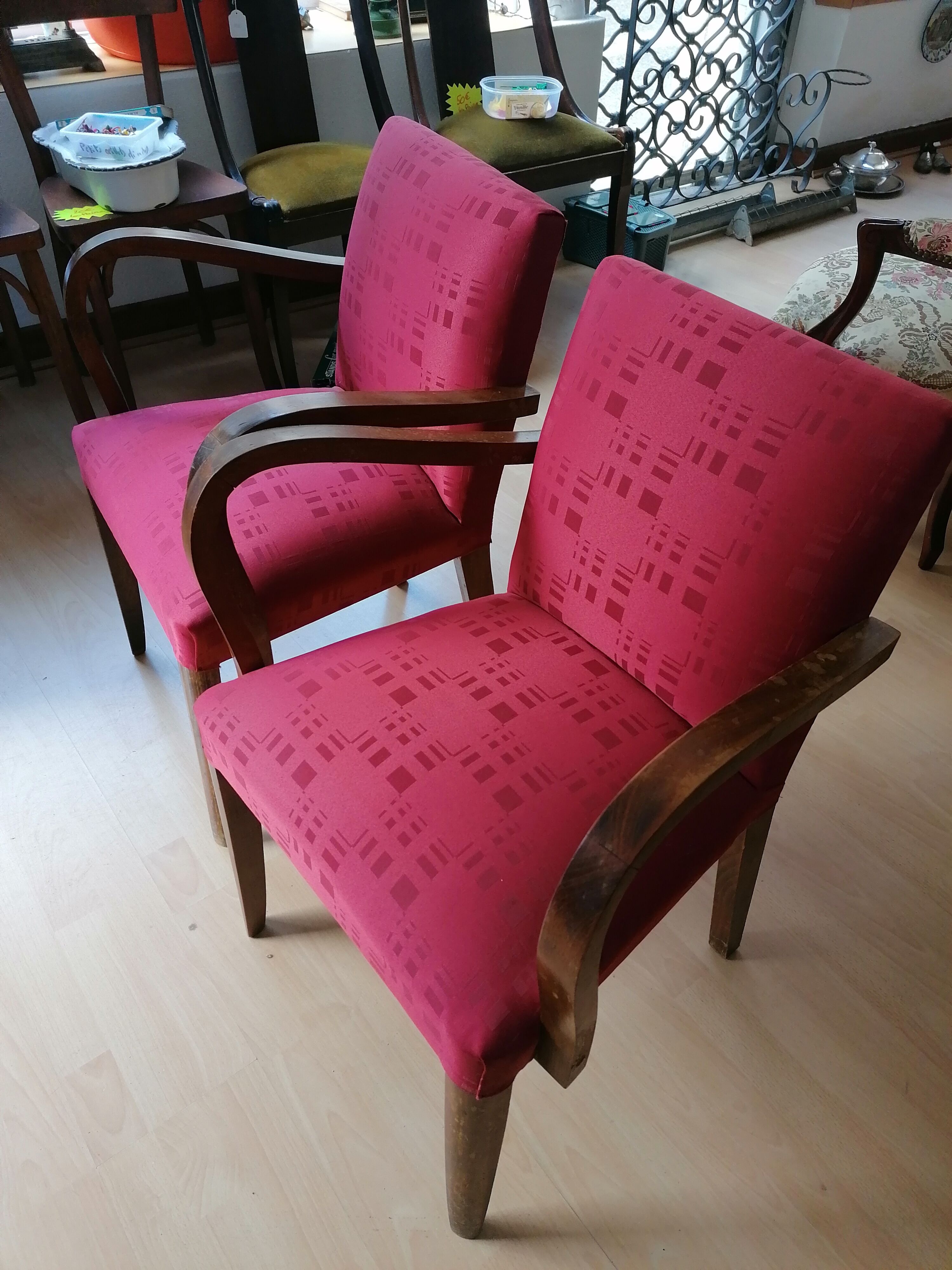 Pair of bridge chairs