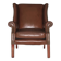 Vintage leather wingback club chair, 1970s