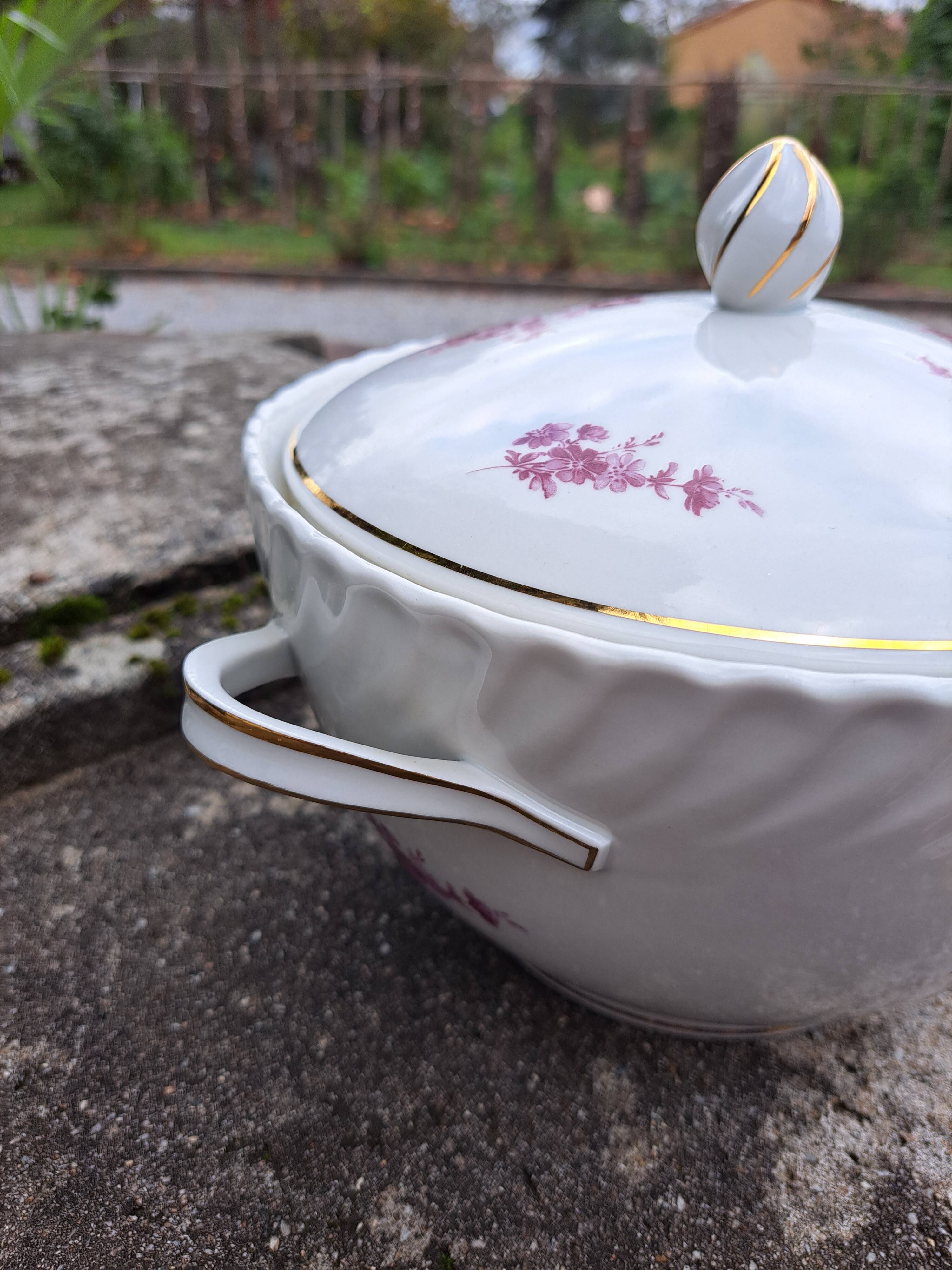 Soupière vintage fleurs