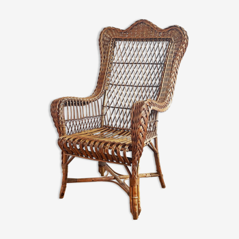 Vintage rattan armchair