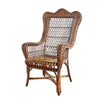 Vintage rattan armchair