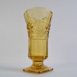 Art Deco Amber Glass Vase, 1940's.