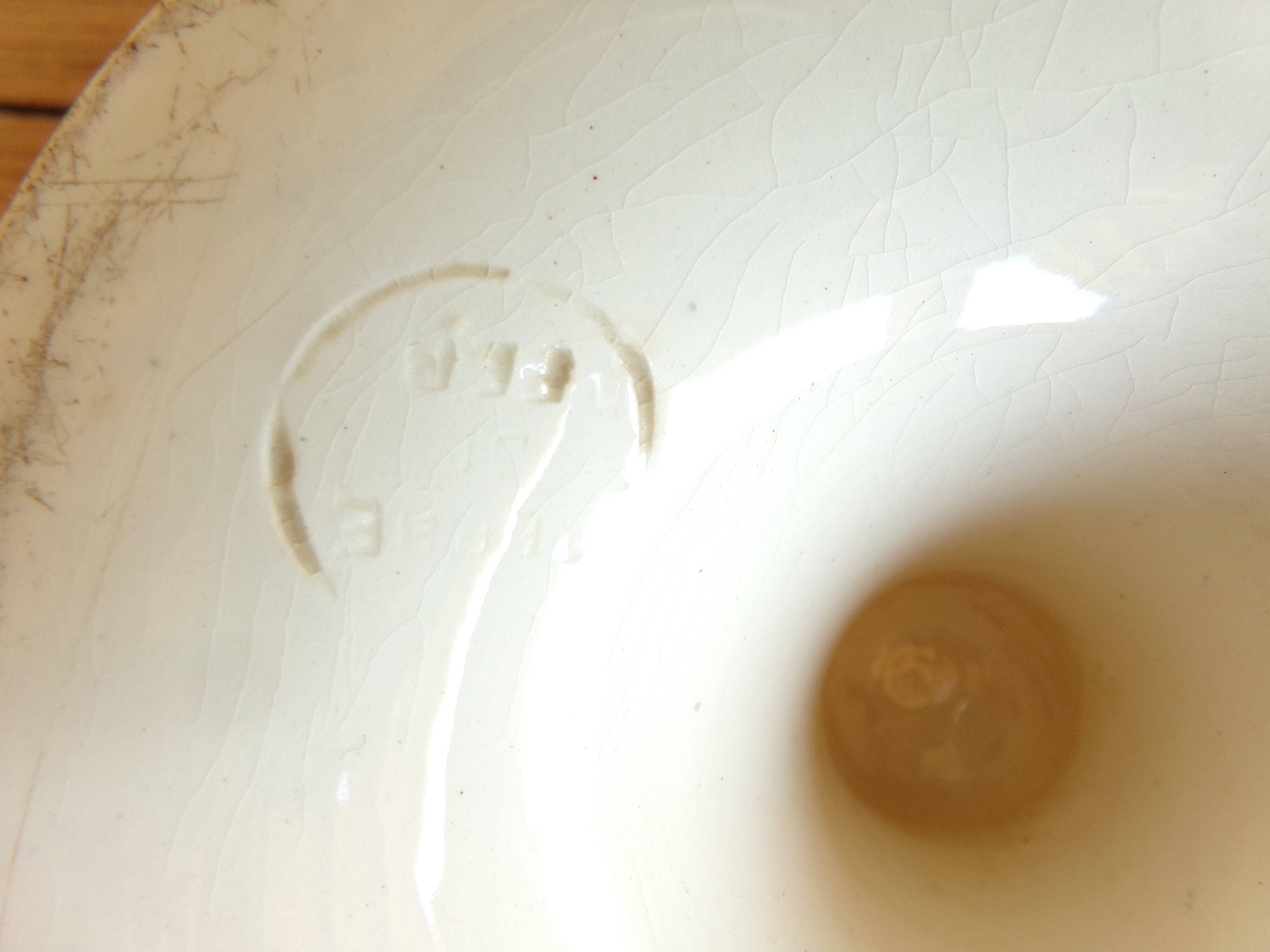 Antique compotier in rustic iron earth