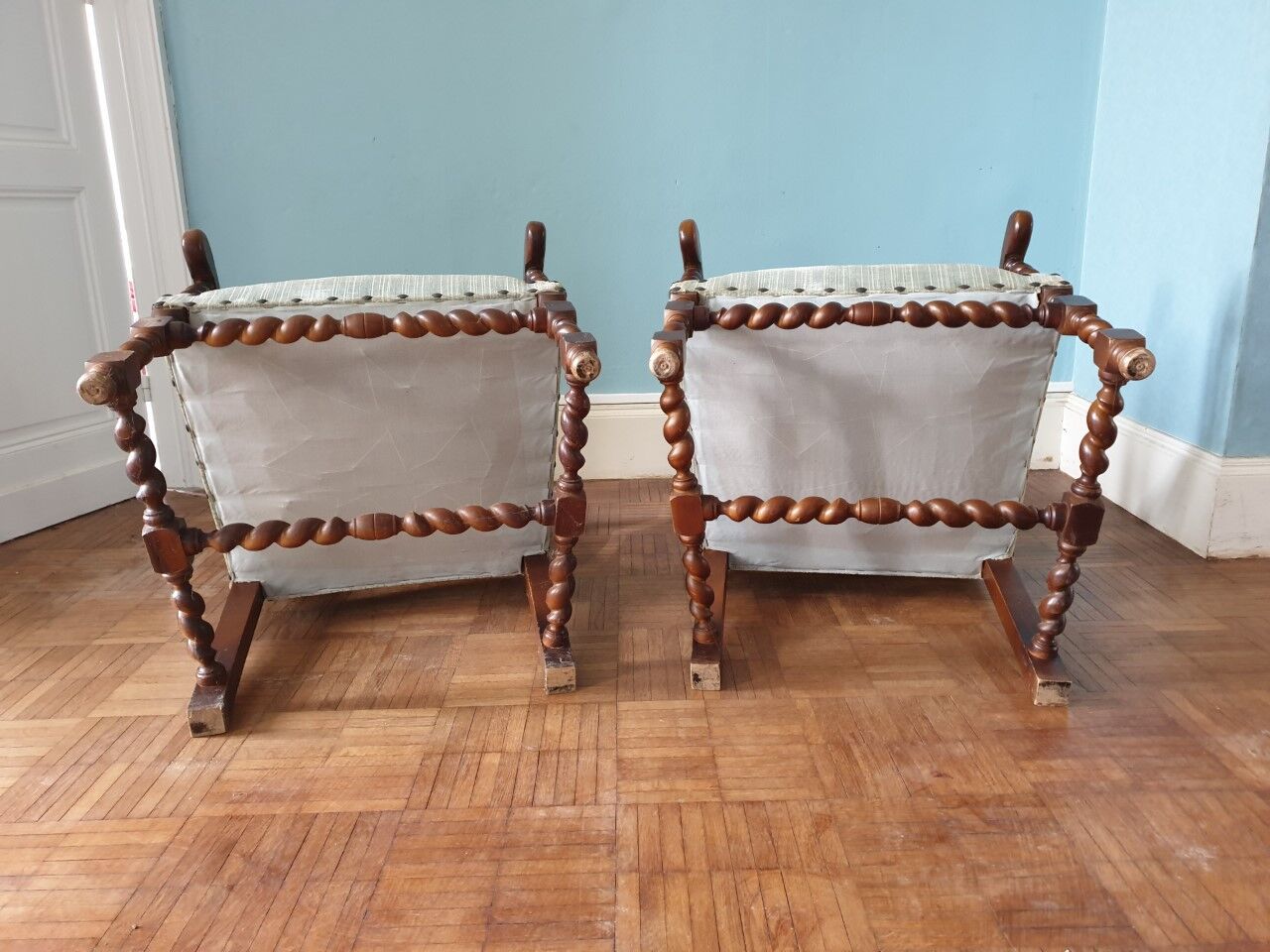 Pair of Louis XIII armchairs