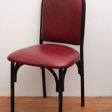 Chaise de bistrot vintage rouge