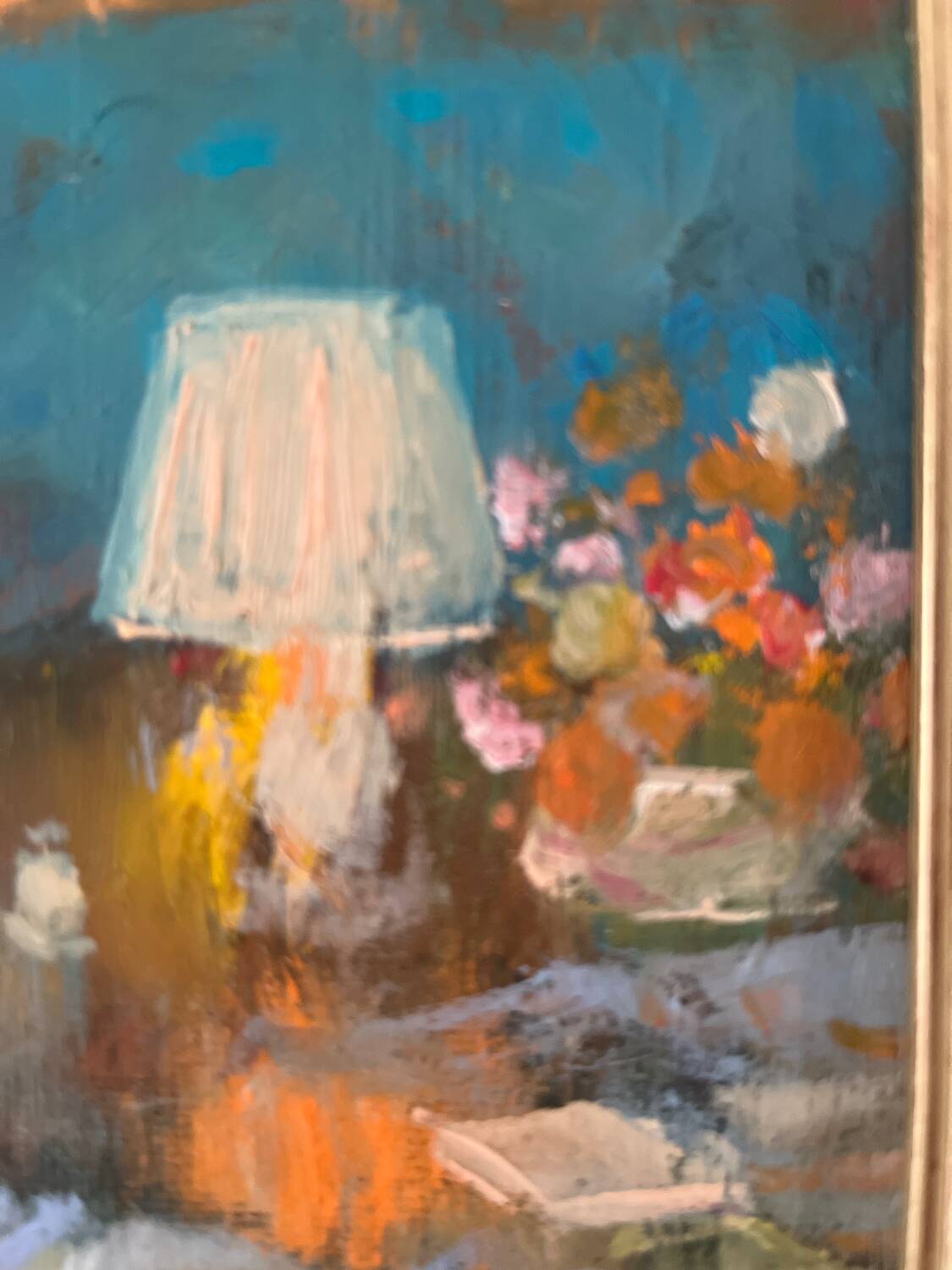 Le repos, huile sur toile marouflée sur carton signée Dassimov