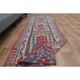 1970s Vintage Turkish Oushak Handmade Wool Cotton Pink Runner Rug 86x286