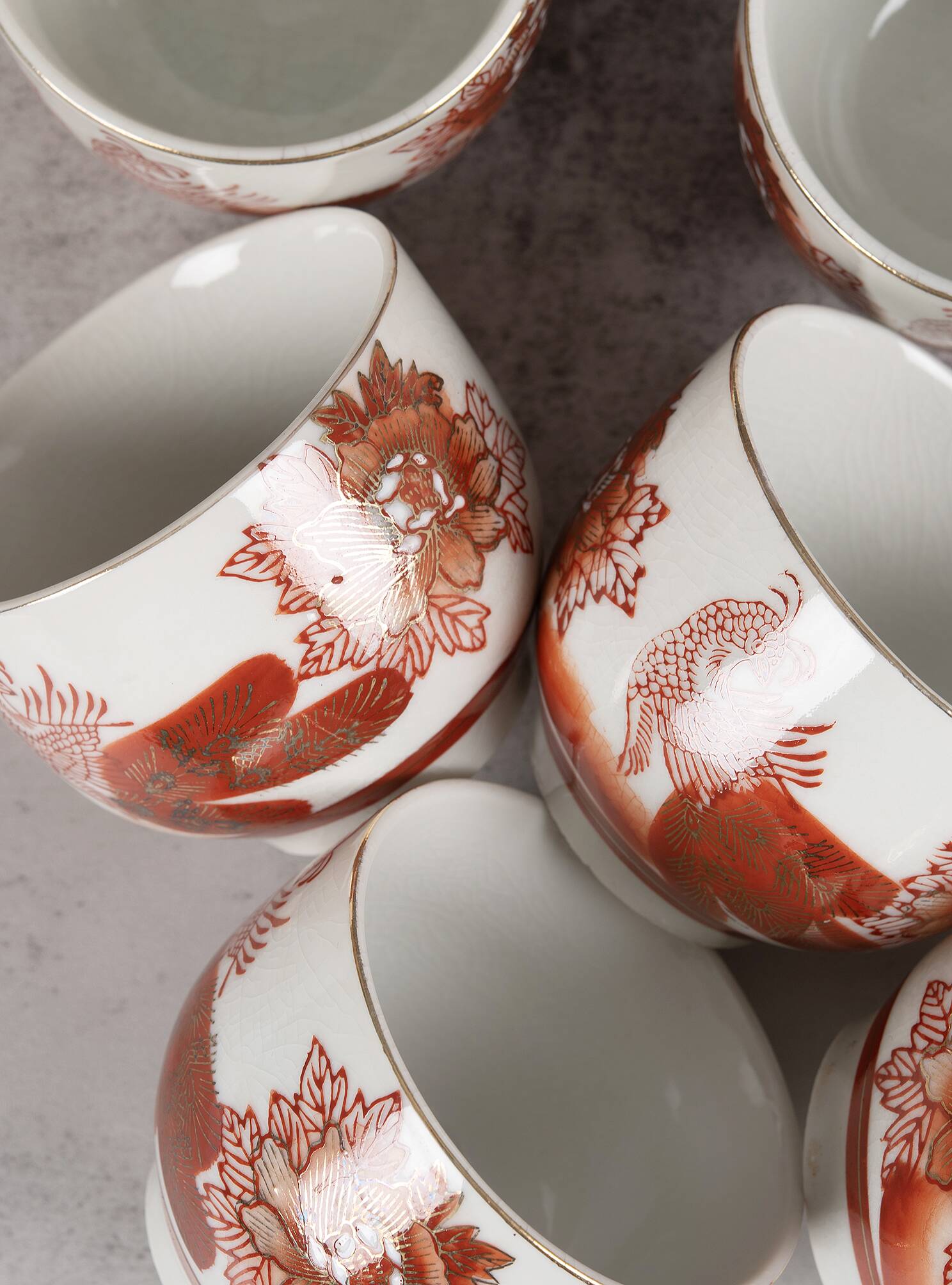 Set of 6 tea cups, JAPAN