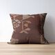 Housse de coussin en kilim antique en terre cuite rustique, 45x45 cm, coussin tissé à la main