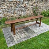 Vintage farmhouse bench in solid oak