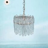 Orrefors Vintage Glass Suspension, Space Age lamp by Fagerlund