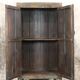 Indian furniture Blue patinated carved wardrobe with 2 doors and 1 shelf, unique piece