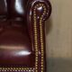 Fauteuil de bureau Chesterfield Wingback en cuir vintage
