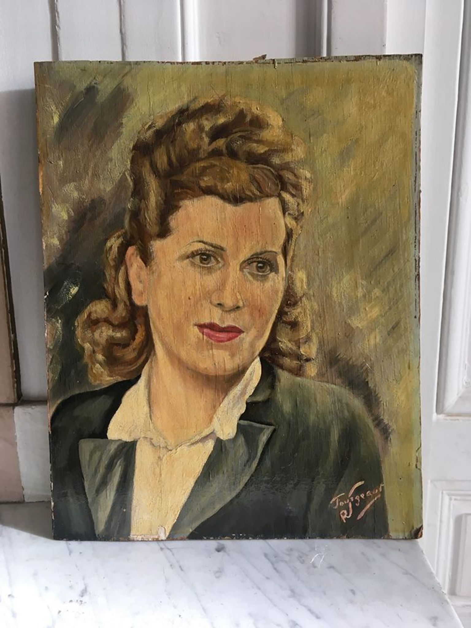Oil portrait of a woman, 50/60's