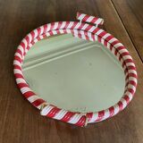 Round mirror tray scoubidou 50s/60s