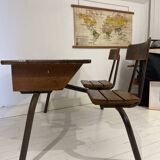 Double vintage school desk