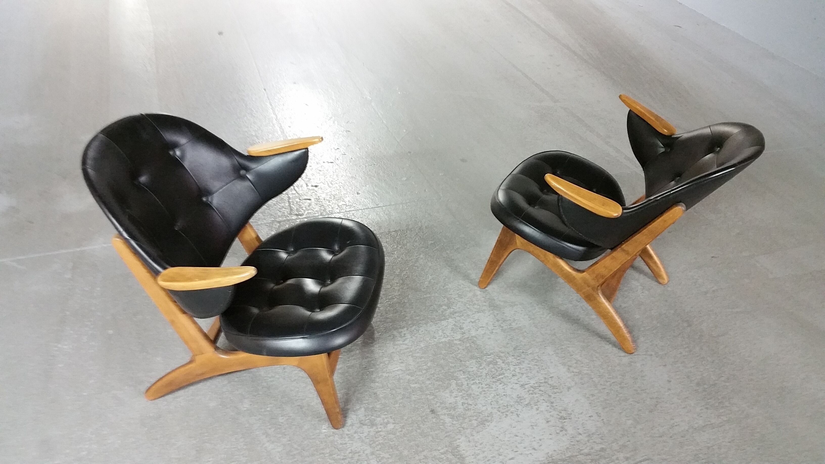 Chair cocktail Danish of Carl Edward Matthes Scandinavian vintage 50-60 years