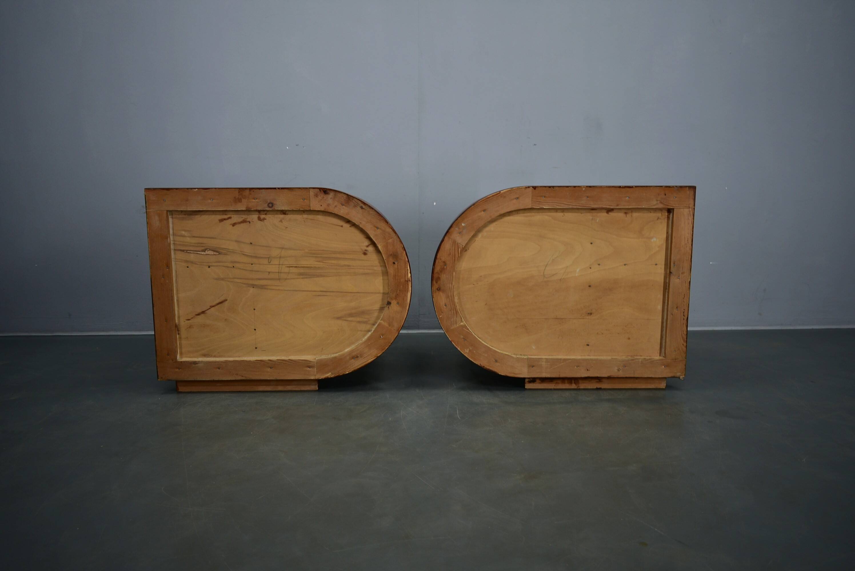 1935s pair of rare Art Deco bedside tables, Czechoslovakia