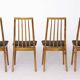 Set of 4 Vintage German Dining Chairs – 1960s/1970s Mid Century Beechwood C