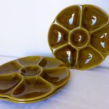 3 vintage Gien porcelain oyster plates 2106173