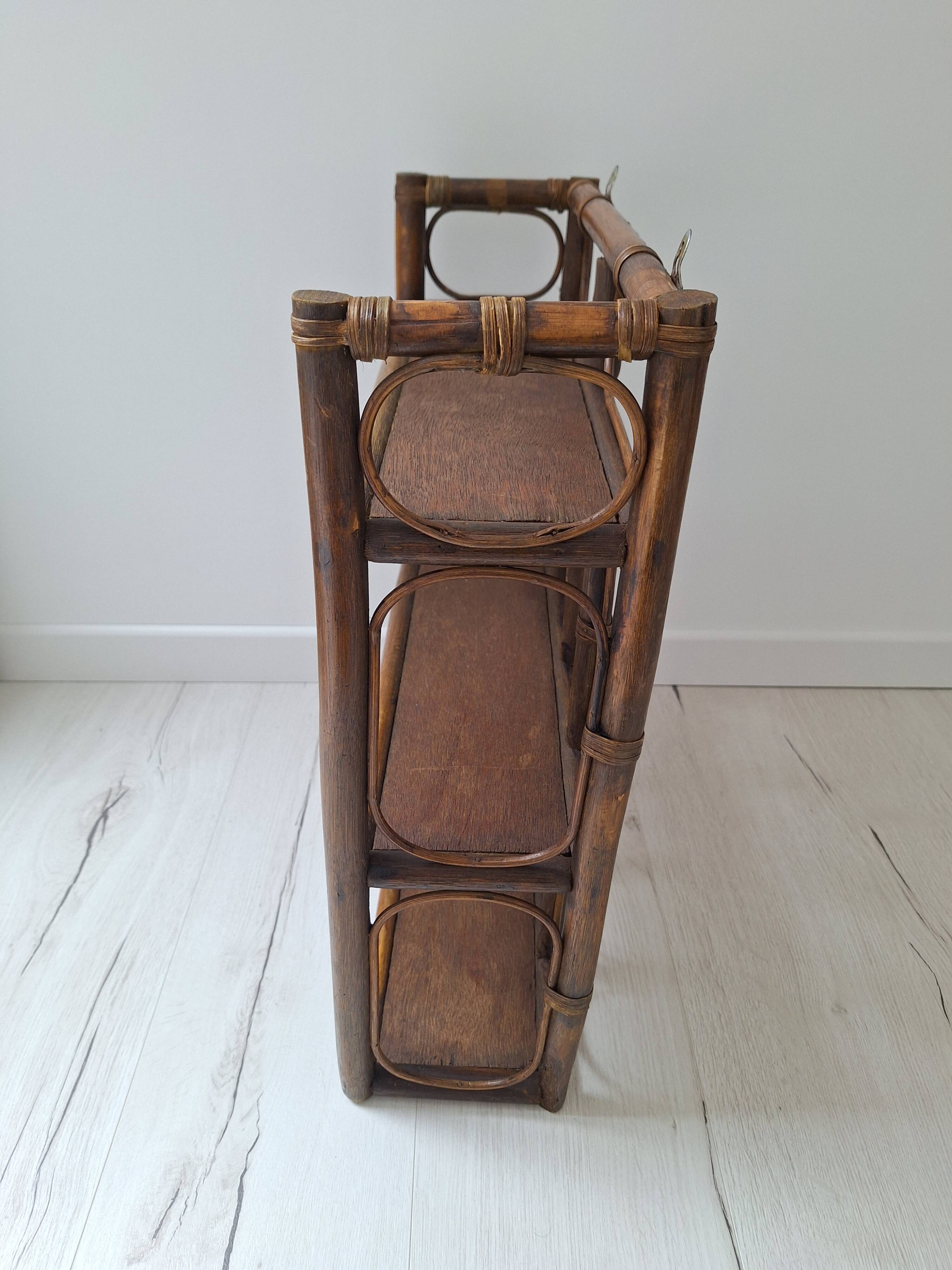 Vintage rattan shelf