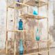 Vintage glazed brass shelf