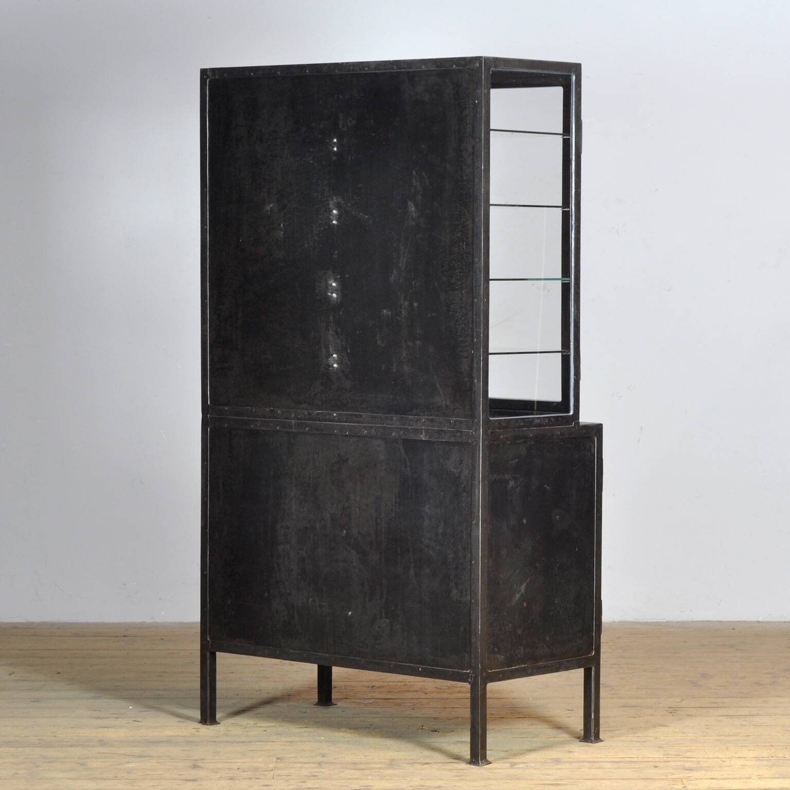 Polished iron medicine cabinet, 1930s