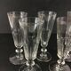 Suite de 6 flûtes à champagne en verre ancien