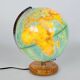 Columbus Duplex illuminated globe on a wooden base, 1980s