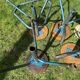 6 adjustable industrial workshop stools, 50s/60s