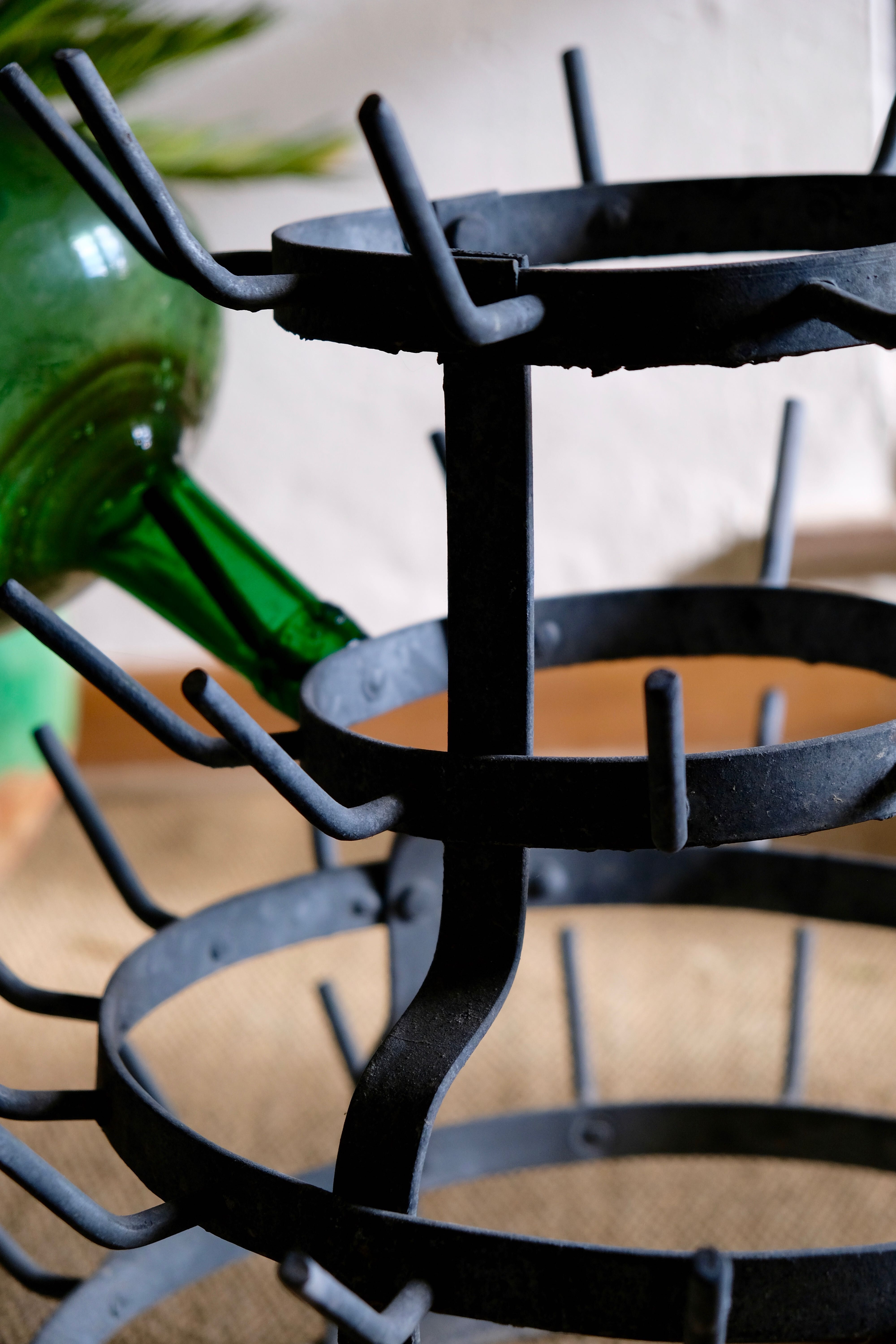 Old zinc bottle drainer