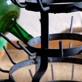Égouttoir à bouteilles ancien en zinc