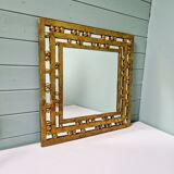 Brutalist mirror in solid bronze, 1970s