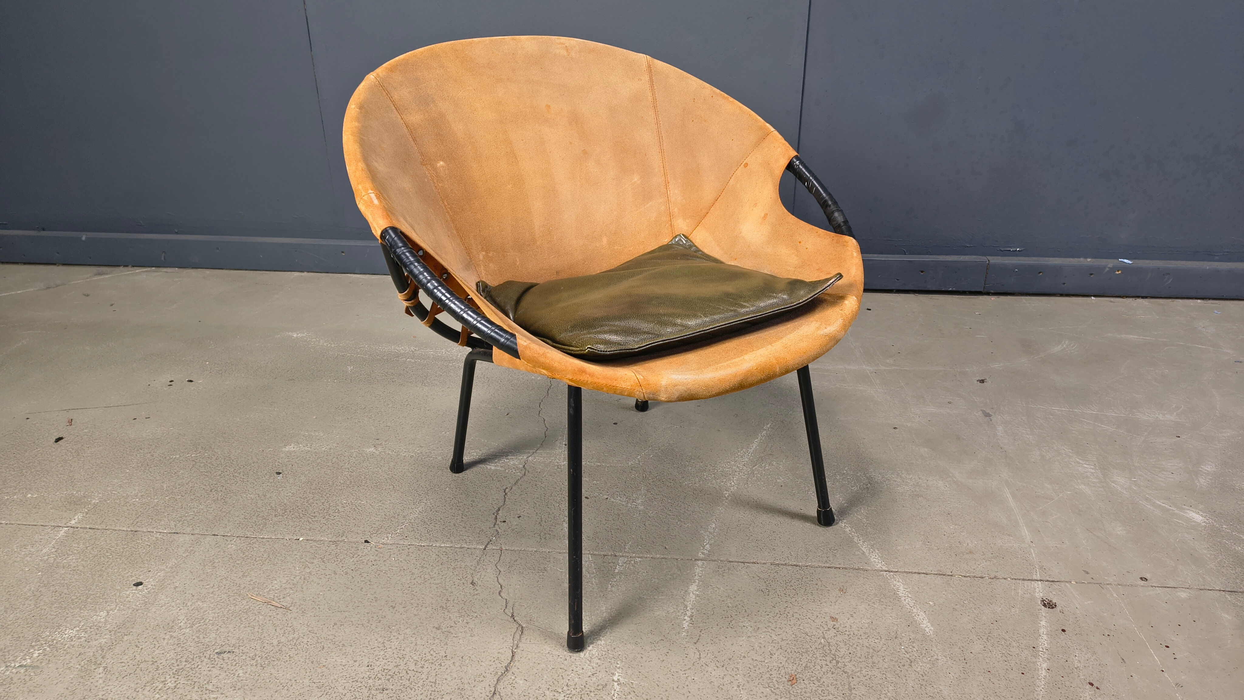 Vintage balloon chairs by Lusch & Co, 1960s - set of 4