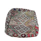 Moroccan kilim pouf 24 x 24 inch - free shipping - vintage berber kilim pouf - moroccan pouf