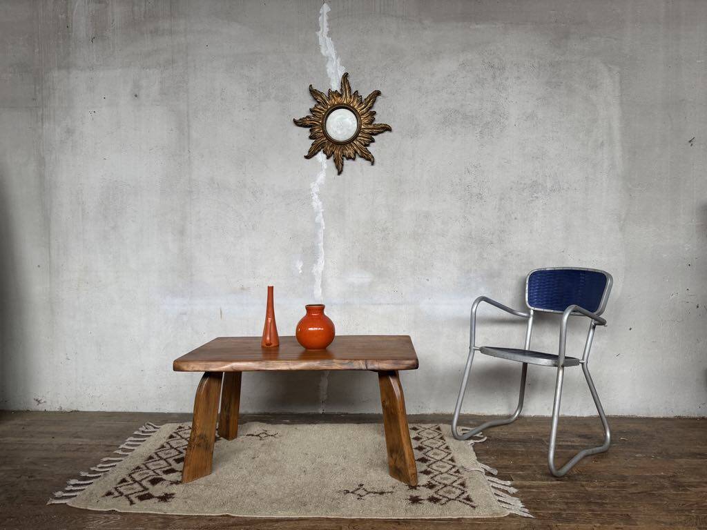 Vintage modernist elm coffee table